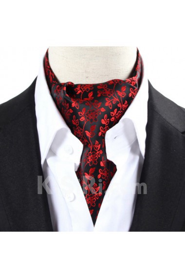 Men's Red Microfiber Cravat