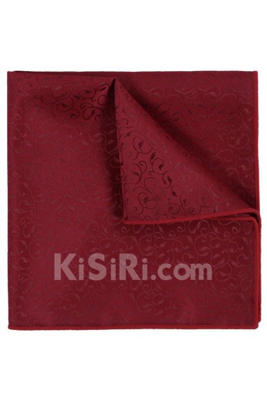 Men's Wine Red Microfiber Pocket Square  