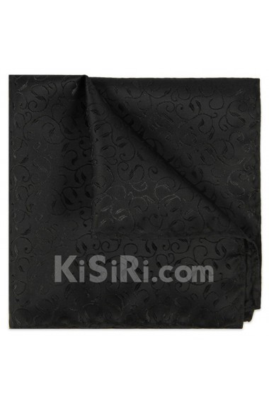 Men's Black Microfiber Pocket Square  