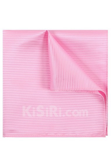 Men's Pink Microfiber Pocket Square 