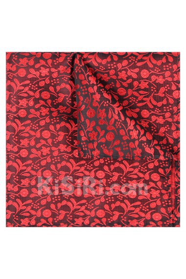 Men's Red Microfiber Pocket Square 