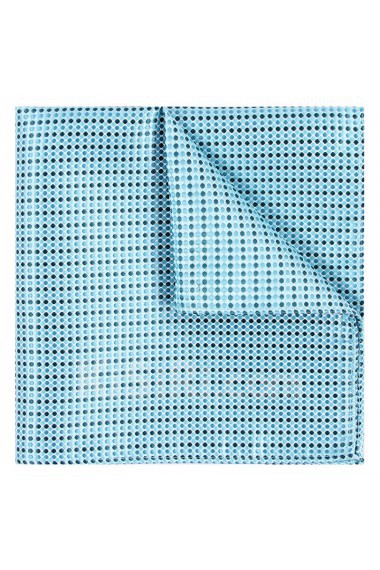 Men's Blue Microfiber Pocket Square 