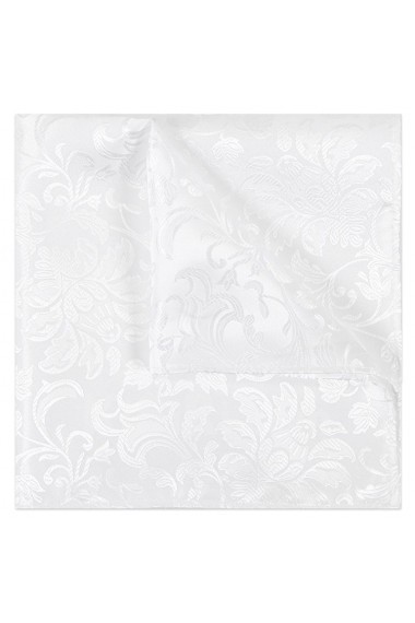 Men's White Microfiber Pocket Square 