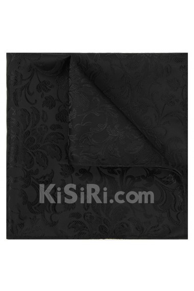 Men's Black Microfiber Pocket Square 