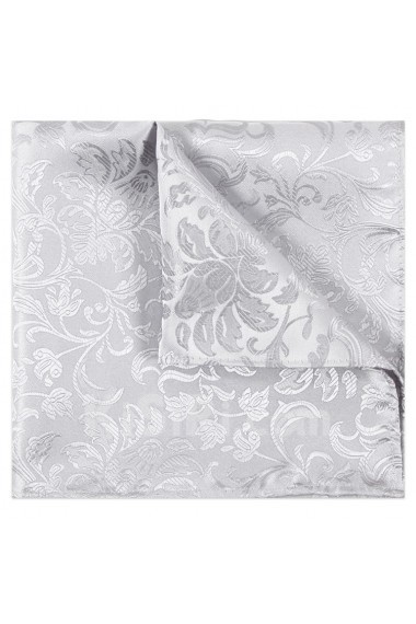 Men's Gray Microfiber Pocket Square 