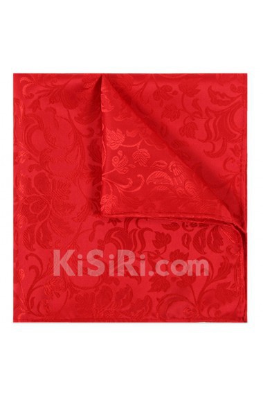 Men's Red Microfiber Pocket Square 