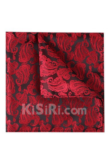 Men's Red Microfiber Pocket Square 