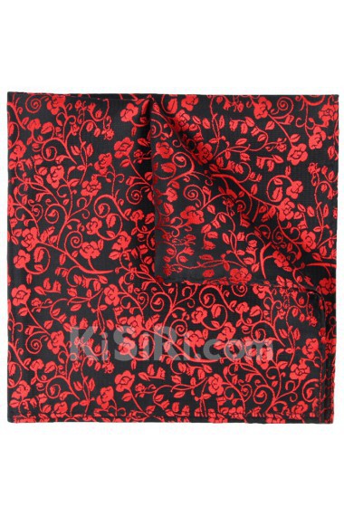 Men's Red Microfiber Pocket Square 