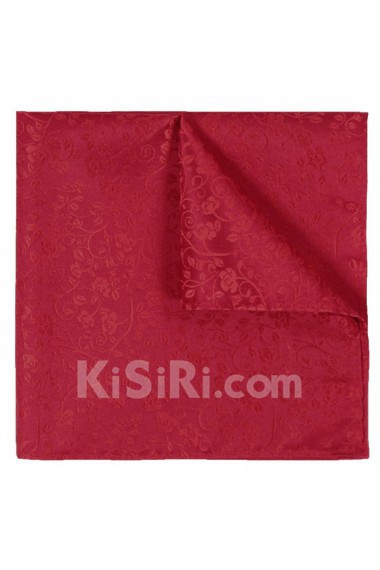 Men's Red Microfiber Pocket Square 