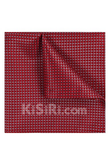 Men's Red Microfiber Pocket Square 