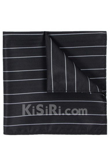 Men's Black Microfiber Pocket Square 