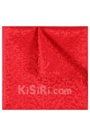 Men's Red Microfiber Pocket Square 