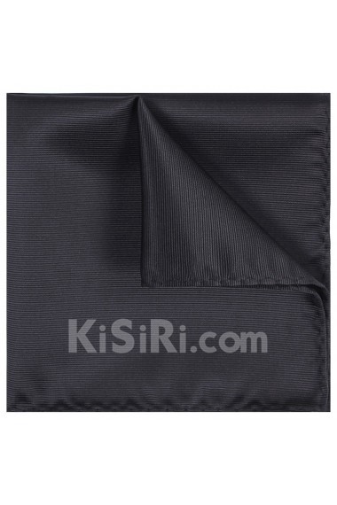 Men's Black Microfiber Pocket Square 