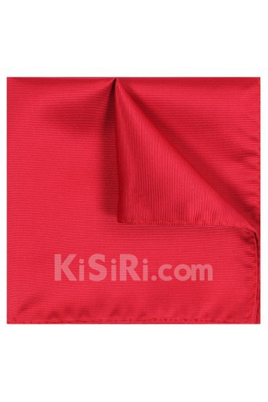 Men's Red Microfiber Pocket Square 