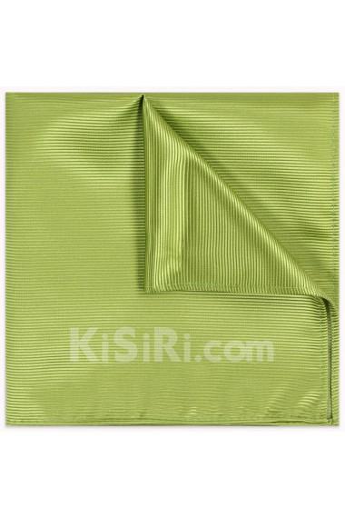 Men's Green Microfiber Pocket Square 