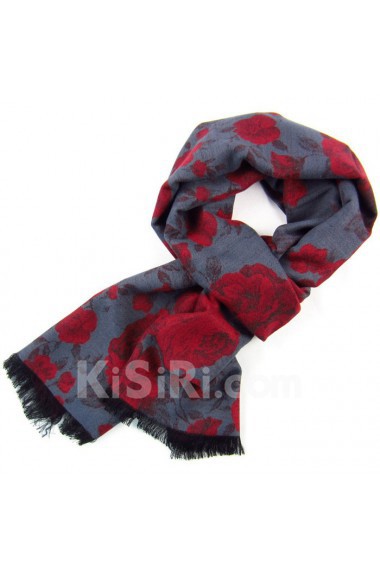 Men's Red Cotton Scarf