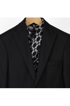 Men's Black Cotton Scarf