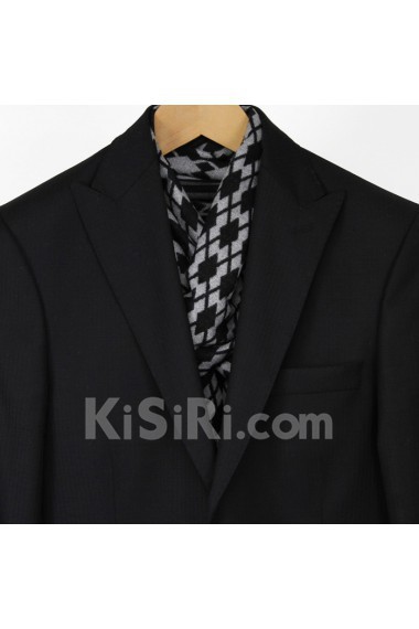 Men's Black Cotton Scarf