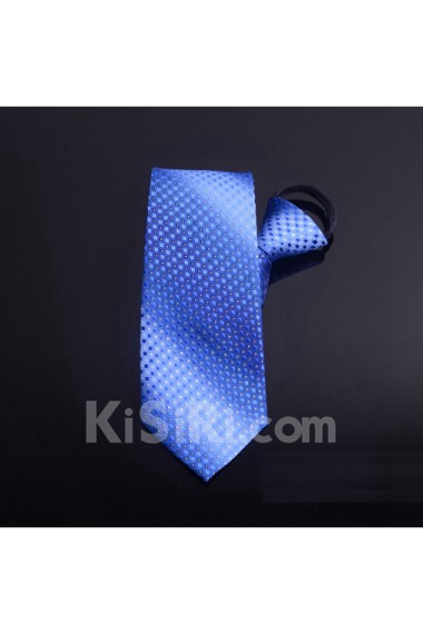 Blue Polka Dot Microfiber Necktie