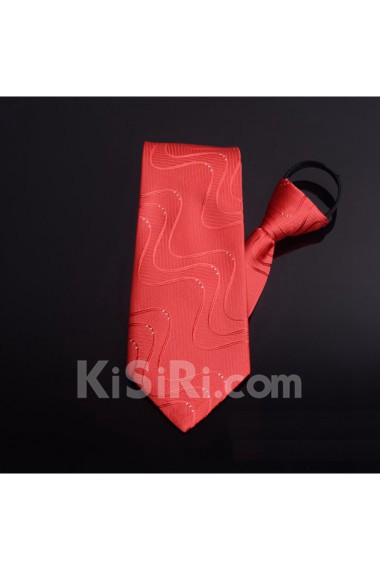 Red Floral Microfiber Necktie