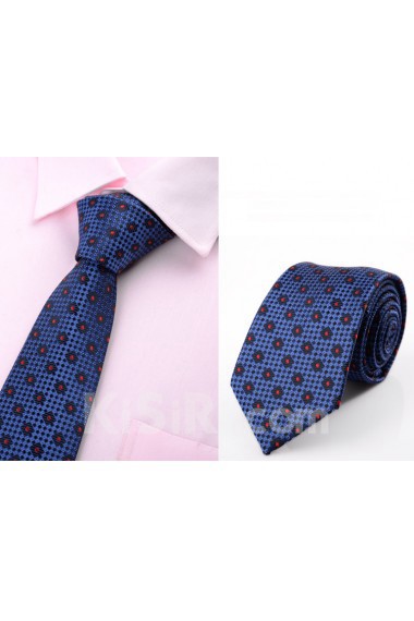 Blue Polka Dot Microfiber Necktie