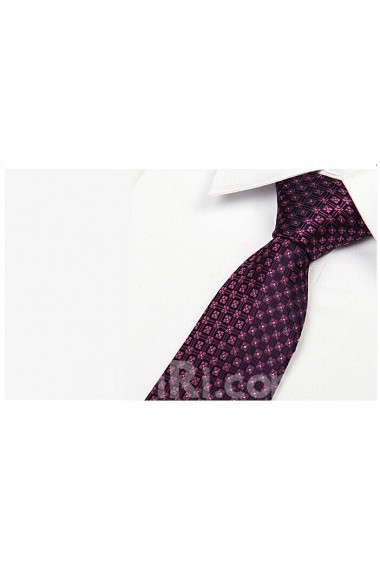 Wine Red Polka Dot Microfiber Necktie