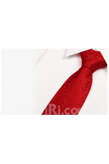 Red Floral Microfiber Necktie