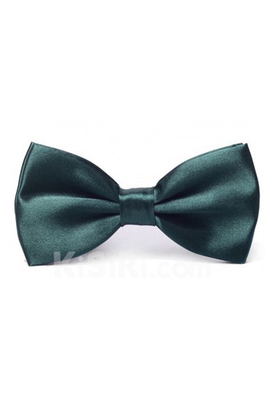 Green Solid Microfiber Bow Tie