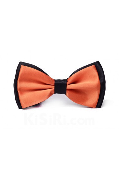 Yellow Solid Microfiber Bow Tie