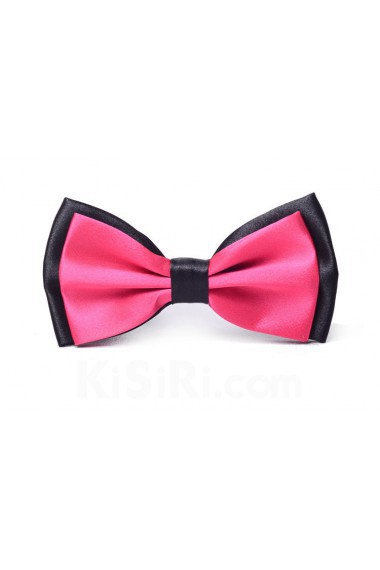 Red Solid Microfiber Bow Tie