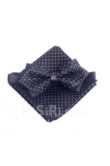 Black Polka Dot Microfiber 
Bow Tie and Pocket Square