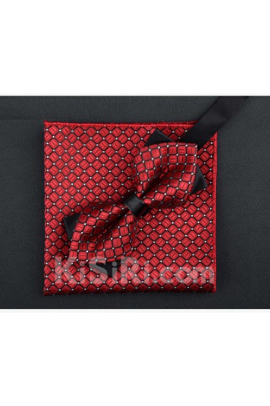 Red Polka Dot Microfiber 
Bow Tie and Pocket Square