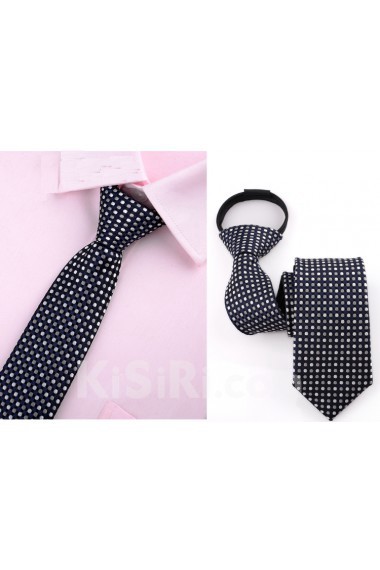 Black Polka Dot Microfiber Skinny Ties