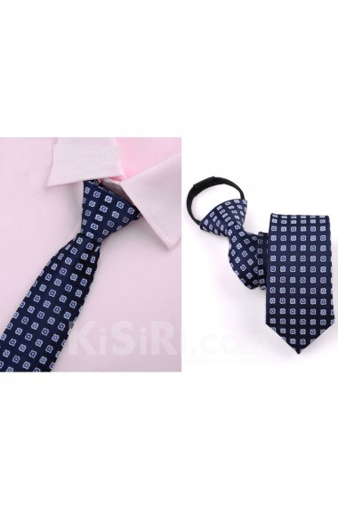 Blue Polka Dot Microfiber Skinny Ties