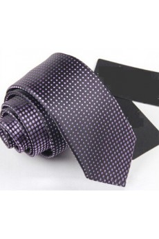 Gray Polka Dot Microfiber Skinny Ties