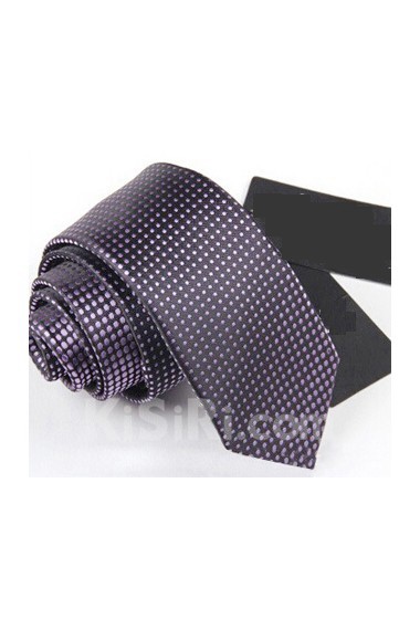 Gray Polka Dot Microfiber Skinny Ties