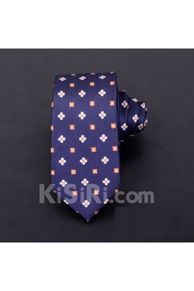 Blue Polka Dot Microfiber Skinny Ties