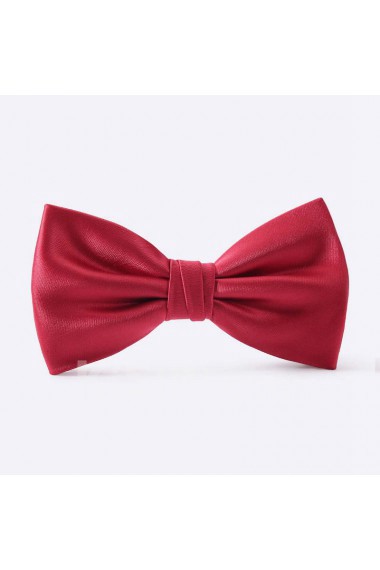 Red Solid Microfiber Butterfly Bow Tie