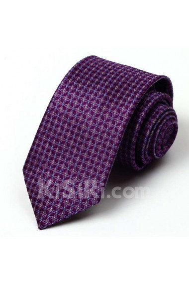 Purple Floral 100% Silk NeckTie