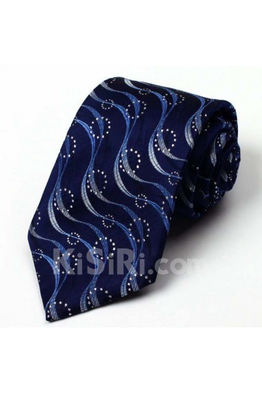 Blue Floral 100% Silk NeckTie