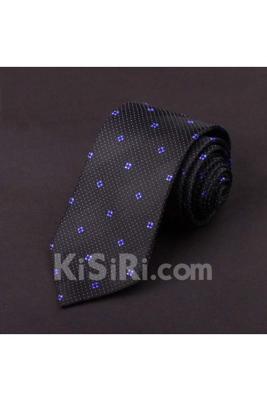 Black Floral 100% Silk NeckTie