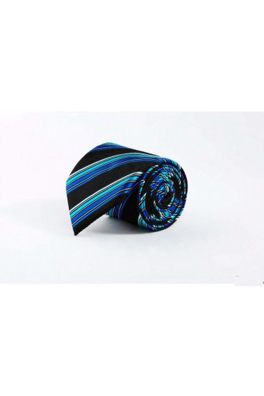 Blue Striped Polyester NeckTie