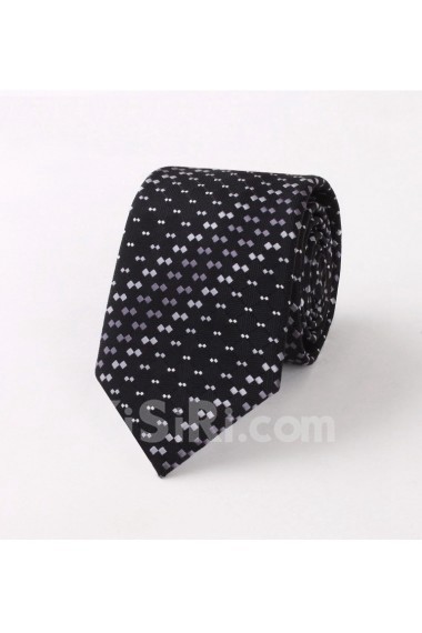 Black Floral Polyester NeckTie