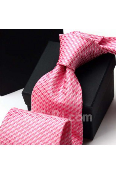 Pink Floral Polyester NeckTie