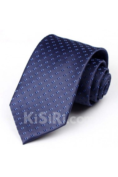 Blue Floral Polyester NeckTie