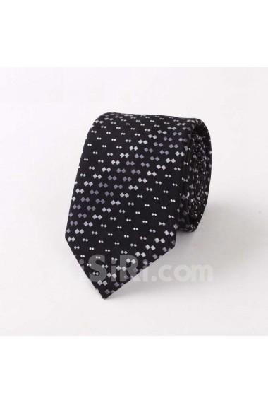 Black Floral Polyester NeckTie