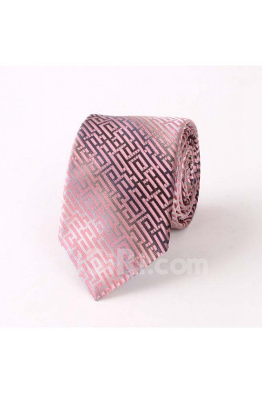 Pink Floral Polyester NeckTie