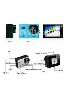 Wifi Remote Control Full HD 1080p Super Slim 2 inch LCD Sports Camera