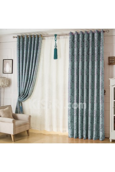 Floral Energy Saving Made to Measure Curtain (Two Panels)