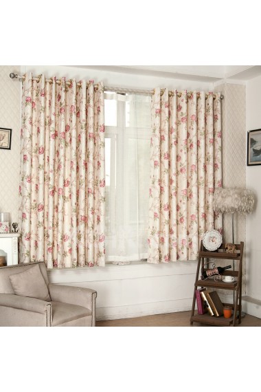 Floral Energy Saving Made to Measure Curtain (Two Panels)